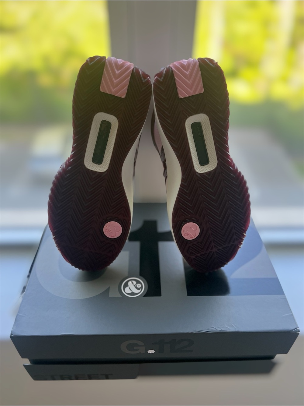 G/Fore G.112 Leather Mid Top Street Shoe Burgundy Pink | High Top Golf Sneakers - Picture 4 of 7